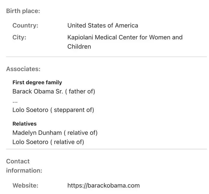 Comprehensive example of PEP screening results showcasing associates and contact information for enhanced due diligence
