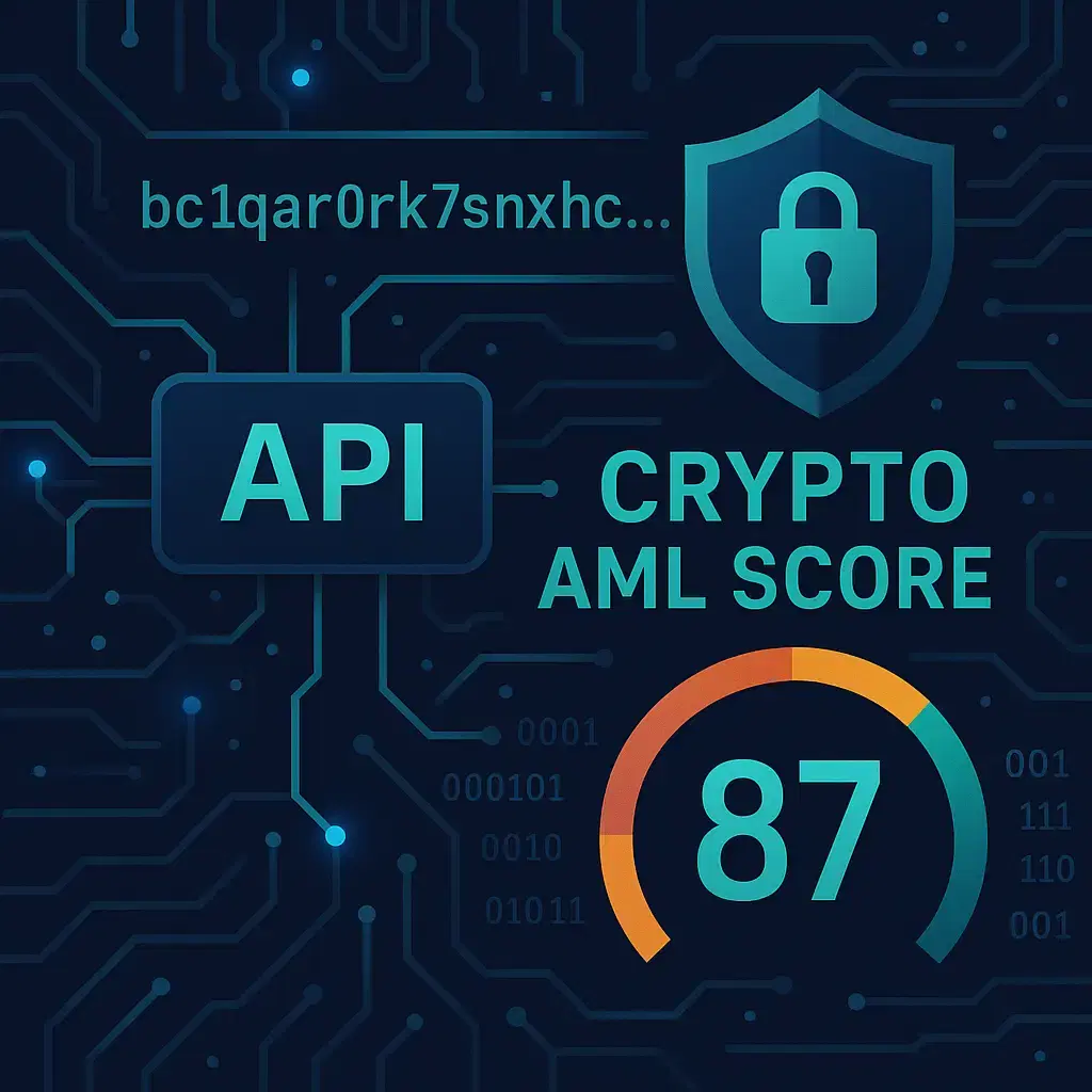 Visualizing a crypto wallet's risk score with detailed flags and evidence